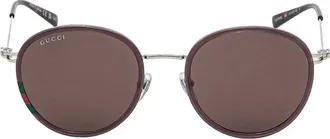 Gucci Occhiali da sole ovali - Argento