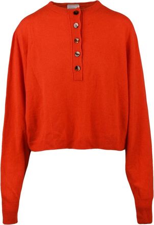 Alysi Truien & Vesten, Dames, Oranje, L, Wol, Serafino Corta Knit