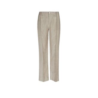 M.A.C Chiara Wijde Broek - Dames - Broeken - Beige - Maat: S Corduroy