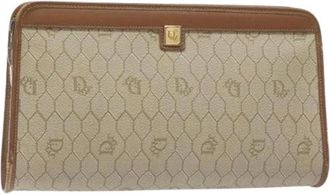 Dior Pre-owned Pouch - Dames - Vintage Clutch - Beige - ONE Size - Leer - Vintage