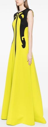 Saiid Kobeisy Neoprene Dress With Abstract Contrast Cuts