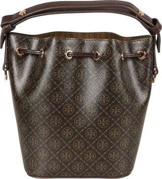 Tory Burch Bolso Mini Cubo T Monogram - Bags - Mujer - Marr&oacute;n - ONE SIZE