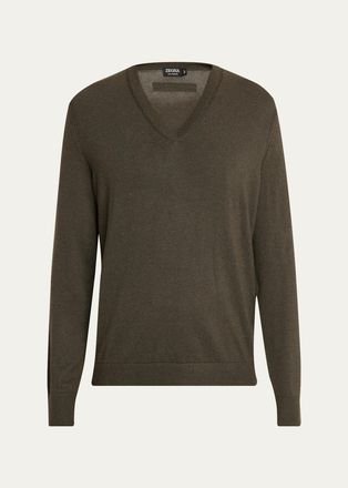 Ermenegildo Zegna Mens Oasi Cashmere V-Neck Sweater