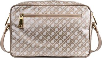 Gherardini Beige/Cream Monogram Leather Crossbody Camera Bag