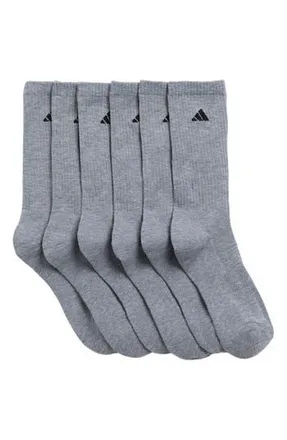 adidas Athletic Crew Socks - Pack of 6 in Grey at Nordstrom Rack