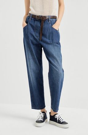 Brunello Cucinelli Five-pocket trousers in Dark Denim at Nordstrom, Size 42 It