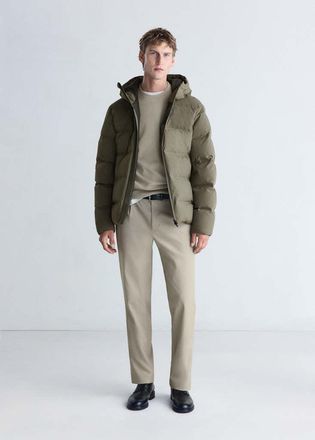 Mango Anorak trapuntato imbottitura piuma waterproof marrone medio - Uomo - XXL - MANGO MAN