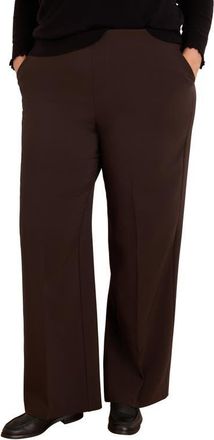 Nic+Zoe Lenox High Waist Wide Leg Pants in Java at Nordstrom, Size 3X