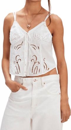 Free People Sweet Sammi Eyelet Top In White