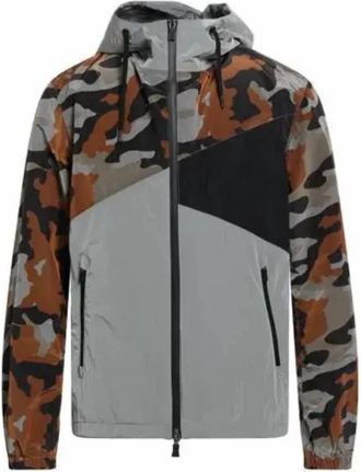 Herno Mens Camouflage Print Hooded Jacket In Curry