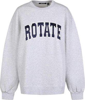 Rotate Klassiek Sweatshirt - Dames - Sweatshirts - Grijs - M - Katoen - Hoodies & sweatvesten