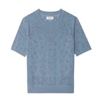 Zadig&Voltaire T-Shirts, female, Blue, Size: L Dolly Sweater