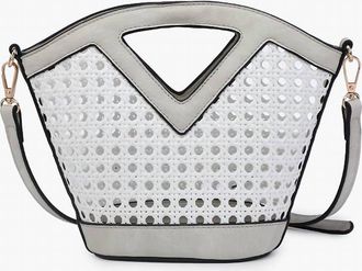 Jen & Co. Womens The Ashlyn Bucket /crossbody Bag In White