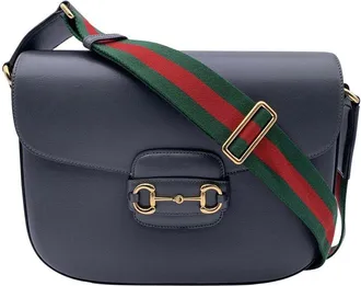 Gucci Grey Leather Horsebit 1955 Shoulder Bag (Authentic Pre-Loved)