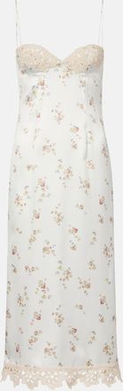 Magda Butrym Abito sottoveste in seta con stampa