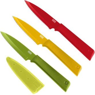 Kuhn Rikon Straight & Serrated Paring Knife Set in Multicolor at Nordstrom