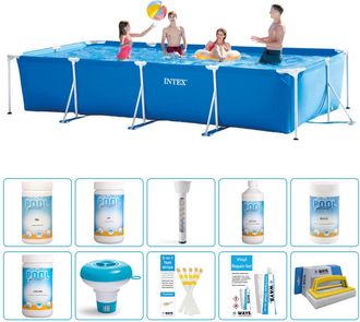 Intex Piscina Con Estructura Rectangular - 450x220x84 Cm - 7-piezas S43205