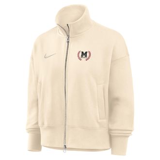 Nike Womens College (Morehouse College) Nike Womens Phoenix Fleece Track Jacket in Brown | ZW052NMORE26-NAT