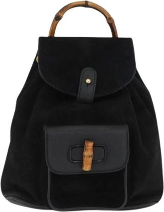 Gucci Pre-owned Backpacks, female, Black, Size: ONE SIZE Pre-owned Bamboo Backpack