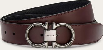 Ferragamo Women Reversible and adjustable Gancini belt Brown