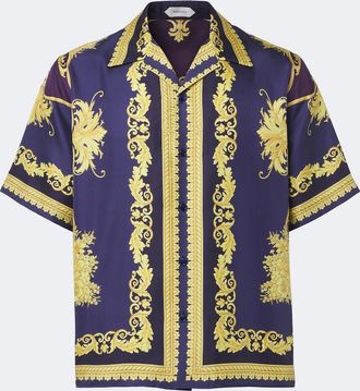 Versace Camicia Barocco in twill di seta