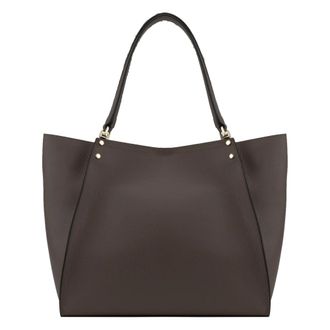 Pourchet Tassen, Dames, Bruin, ONE Size, Leer, Hebdo Tote Bag