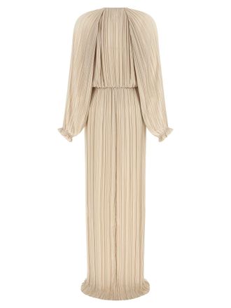 Fabiana Filippi Pleated Long Dress - Beige