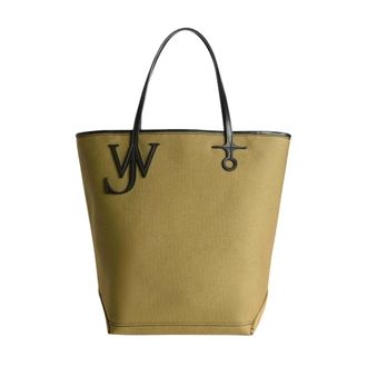 J.W.Anderson Tote Bags, female, Green, Size: ONE SIZE Large Anchor Canvas Tote