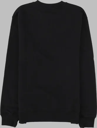 Dr&ocirc;le de Monsieur Slogan-Embroidered Cotton Sweatshirt - Black