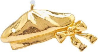 Chanel Pre-owned Jewellery, female, Yellow, Size: ONE SIZE Pre-owned Beret Hat Pin