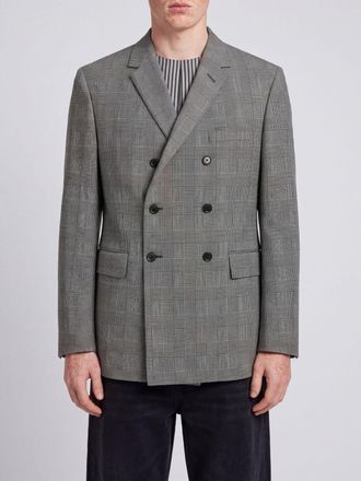 Thom Browne Blazer doppiopetto in lana vergine con motivo Principe di Galles