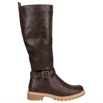 Corkys Womens Giddy-Up Knee High Boots In Chocolate Distressed