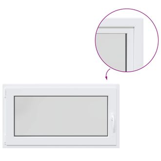 vidaXL Ventana De S&oacute;tano Risor 110 X 55 Cm Pvc Y Vidrio Vidaxl