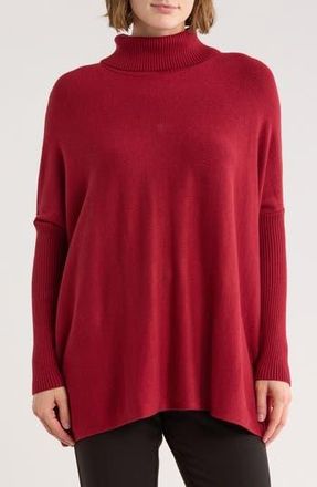 Joseph A Oversize Boxy Turtleneck Sweater in Merlot at Nordstrom Rack, Size X-Large