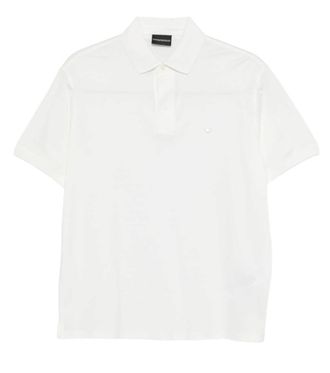 Emporio Armani White Shirt Collar Polo