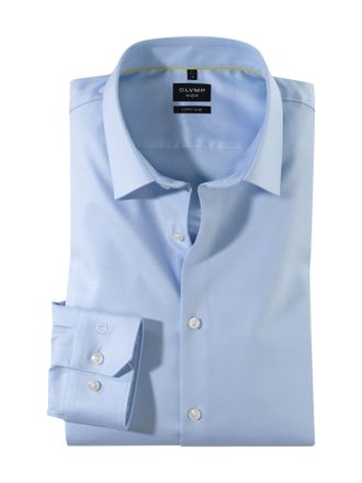 Olymp Businesshemd OLYMP No. Six super slim, Herren, Gr. 36, N-Gr, blau (ozon), Obermaterial: 97% Baumwolle, 3% Elastolefin, Hemden Businesshemd
