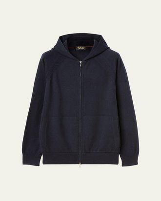 Loro Piana Mens Merano Cashmere Knit Hooded Sweater