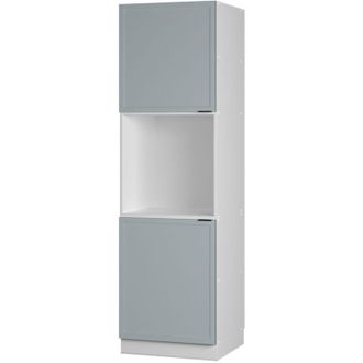 Vicco Armario Para Horno Empotrado Fame-line, Azul Claro-gris, 60 Cm Con Estante Abierto