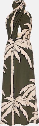 Johanna Ortiz Abito lungo con cut-out e stampa