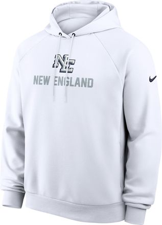 Nike New England Patriots Rivalries Collection Primary Nike Mens Dri-FIT NFL Pullover Hoodie in White | 03EJ10A8K-W2J