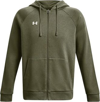 Under Armour Heren Rival Fleece Hoodie Groen - Heren - Vesten met rits - Groen - XL - Katoen - Hoodies & sweatvesten