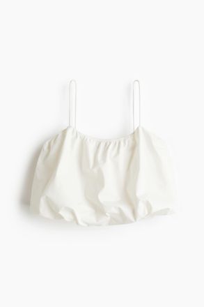 H&M Tr&auml;gertop mit Ballonsaum - Weiss