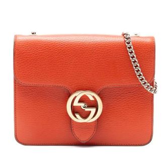 Gucci Pre-owned Cross Body Bags, female, Orange, Size: ONE SIZE Pre-owned Vintage Crossbody Bag