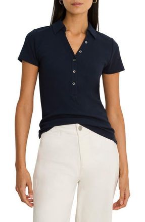 Nic+Zoe Perfect Knit Rib Polo in Dark Indigo at Nordstrom, Size X-Small