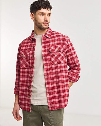 Jacamo Heavy Flannel Check Overshirt