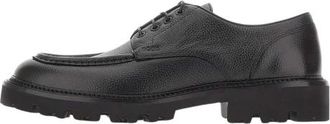 HUGO BOSS Leren Derby Schoenen - Heren - Schoenen - Zwart - Maat: 40 EU Leer