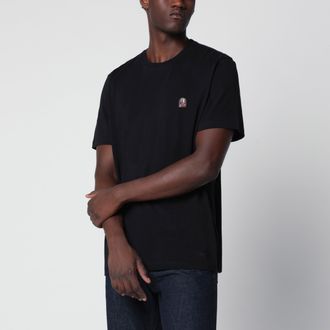 Parajumpers T-shirt nera in cotone con patch logo