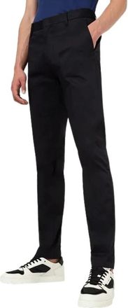 Emporio Armani Stijlvolle Broeken - Heren - Chinos - Blauw - L - Katoen - Broeken
