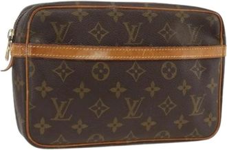 Louis Vuitton Pre-owned Clutches, female, Brown, Size: ONE SIZE Pre-owned Compiegne 23 Clutch Bag