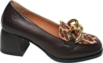 Pollini Mocassini Nappa - Dames - Pumps - Bruin - 39 EU - Leer - Schoenen